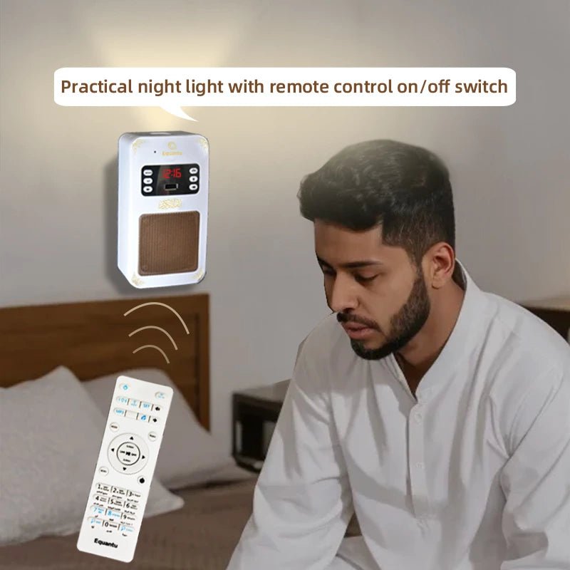 Equantu SQ - 669 Smart Wall Plug Quran Speaker with Remote - Saif Al Najmi KwQuran SpeakerSaif Al NajmiSaif Al Najmi KwEquantu SQ - 669 Smart Wall Plug Quran Speaker with Remote - Saif Al Najmi Kw