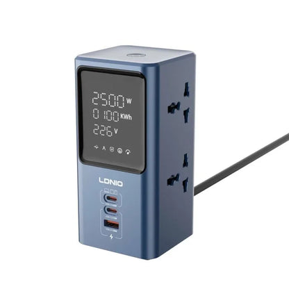 LDNIO 45W Power Strip — 4 Universal Outlets + 3 USB Ports