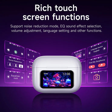 Hoco EW72 Soar true wireless ANC Noise Reduction touch screen BT headset - white - Saif Al Najmi Kw