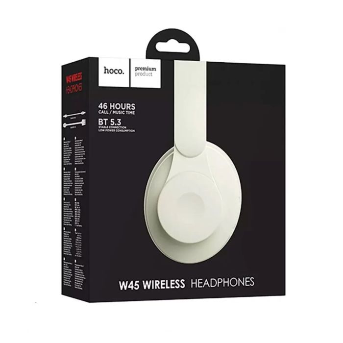 Hoco W45 Enjoy BT headset - milky white - Saif Al Najmi Kw