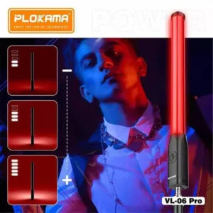 Plokama VL-06 Pro RGB Light Stick — Rechargeable 7W