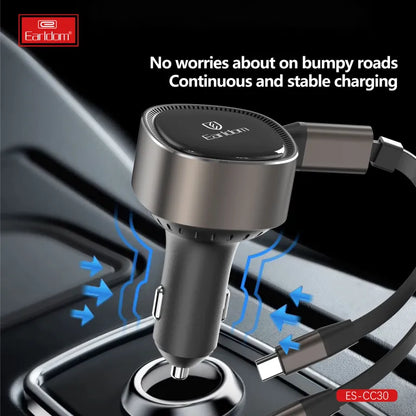 Earldom ES-CC30 30W Retractable USB C Car Charger - Saif Al Najmi Kw