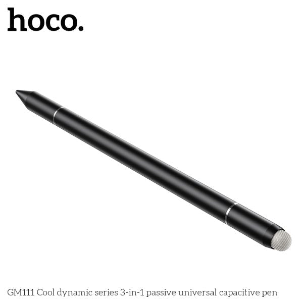 GM111 Cool dynamic series 3 - in - 1 passive universal capacitive pen - Black - Saif Al Najmi KwStylus PenHocoSaif Al Najmi KwHOCO GM111132615GM111 Cool dynamic series 3 - in - 1 passive universal capacitive pen - Black - Saif Al Najmi Kw