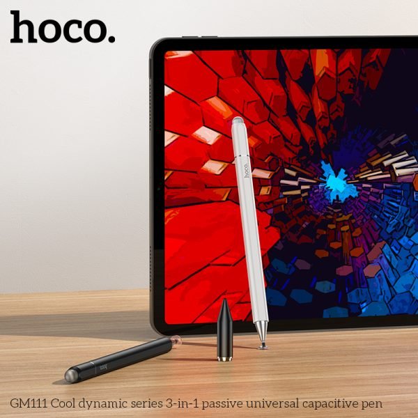 GM111 Cool dynamic series 3 - in - 1 passive universal capacitive pen - Black - Saif Al Najmi KwStylus PenHocoSaif Al Najmi KwHOCO GM111132615GM111 Cool dynamic series 3 - in - 1 passive universal capacitive pen - Black - Saif Al Najmi Kw