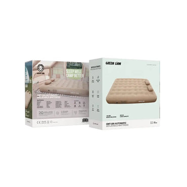 GMT - 200 Automatic Inflatable Mattress Portable Air Bed Green Lion - Beige - Saif Al Najmi KwgadgetsGreen LionSaif Al Najmi KwGMT - 200 Automatic Inflatable Mattress Portable Air Bed Green Lion - Beige