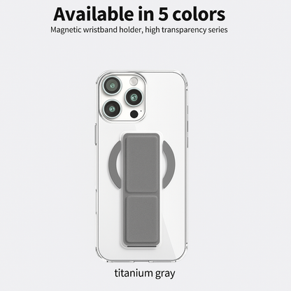 MagSafe Stand Case with Foldable Wristband Grip – Magnetic Wireless Charging Compatible