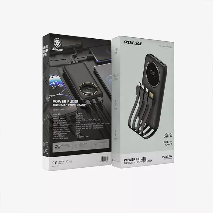 Green Lion 10000mAh Power Pulse Power Bank - Saif Al Najmi KwPower BanksGreen LionSaif Al Najmi KwGreen Lion 10000mAh Power Pulse Power Bank