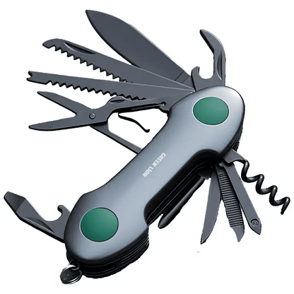 Green Lion 14 In 1 Multi Tool Keychain Knife SS420 Black - Saif Al Najmi KwTOOLKITGreen LionSaif Al Najmi KwGreen Lion 14 In 1 Multi Tool Keychain Knife SS420 Black