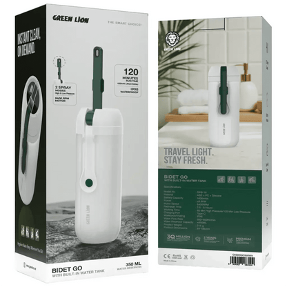 Green Lion Bidet Go Portable Bidet 350mL Type - C White - Saif Al Najmi Kwwater gadgetsGreen LionSaif Al Najmi KwGreen Lion Bidet Go Portable Bidet 350mL Type - C White