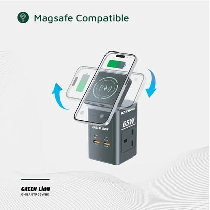 Green Lion GaN 65W Multi - Port 8 - in - 1 Travel Adapter - Saif Al Najmi KwChargersGreen LionSaif Al Najmi KwGreen Lion GaN 65W Multi - Port 8 - in - 1 Travel Adapter