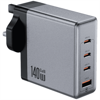 Green Lion GaN Premium 140W UK Plug Wall Charger - Gray - Saif Al Najmi KwWall ChargerGreen LionSaif Al Najmi KwGreen Lion GaN Premium 140W UK Plug Wall Charger - Gray - Saif Al Najmi Kw