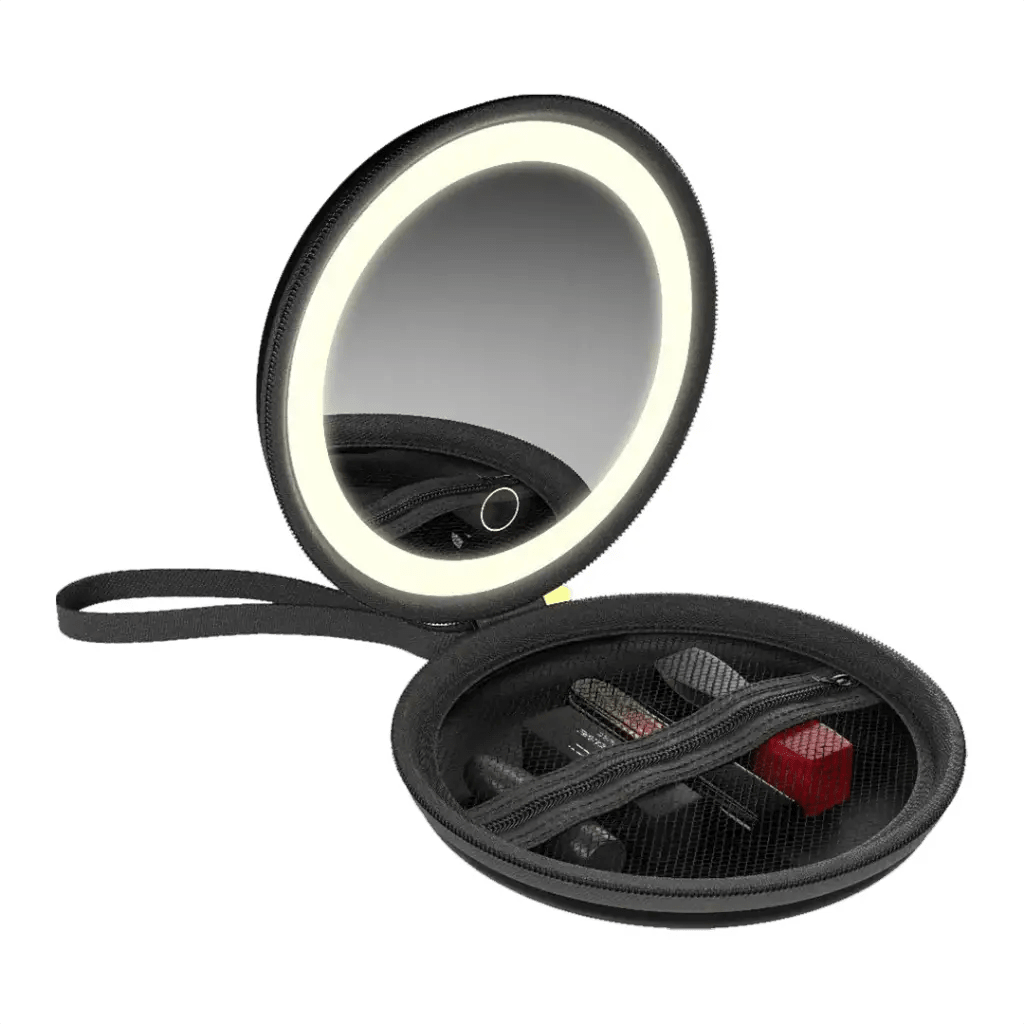 Green Lion Mini Makeup Pouch with LED Mirror Travel Case - Saif Al Najmi KwWomens GroomingGreen LionSaif Al Najmi KwGreen Lion Mini Makeup Pouch with LED Mirror Travel Case