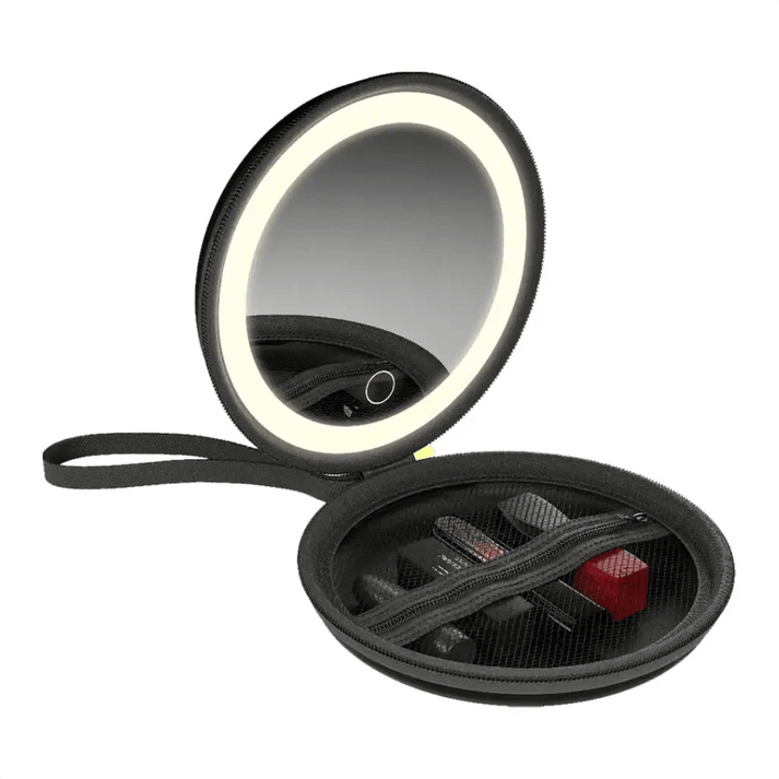 Green Lion Mini Makeup Pouch with LED Mirror Travel Case - Saif Al Najmi KwWomens GroomingGreen LionSaif Al Najmi KwGreen Lion Mini Makeup Pouch with LED Mirror Travel Case