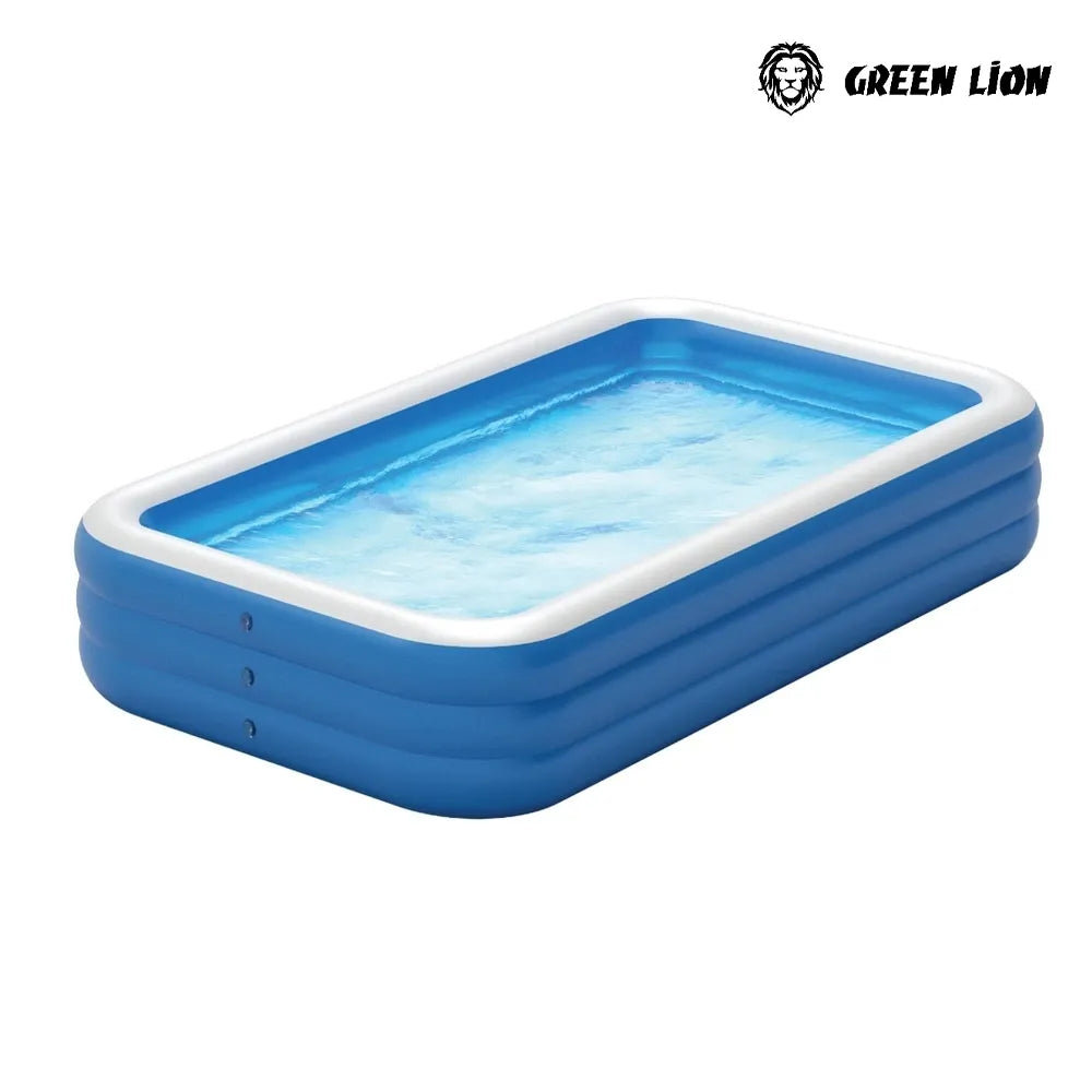 Green Lion Inflatable Big Swimming Pool — 1000L Blue