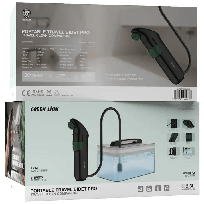 Green Lion Portable Travel Bidet Pro with Water Tank - Saif Al Najmi KwgadgetsGreen LionSaif Al Najmi KwGreen Lion Portable Travel Bidet Pro with Water Tank