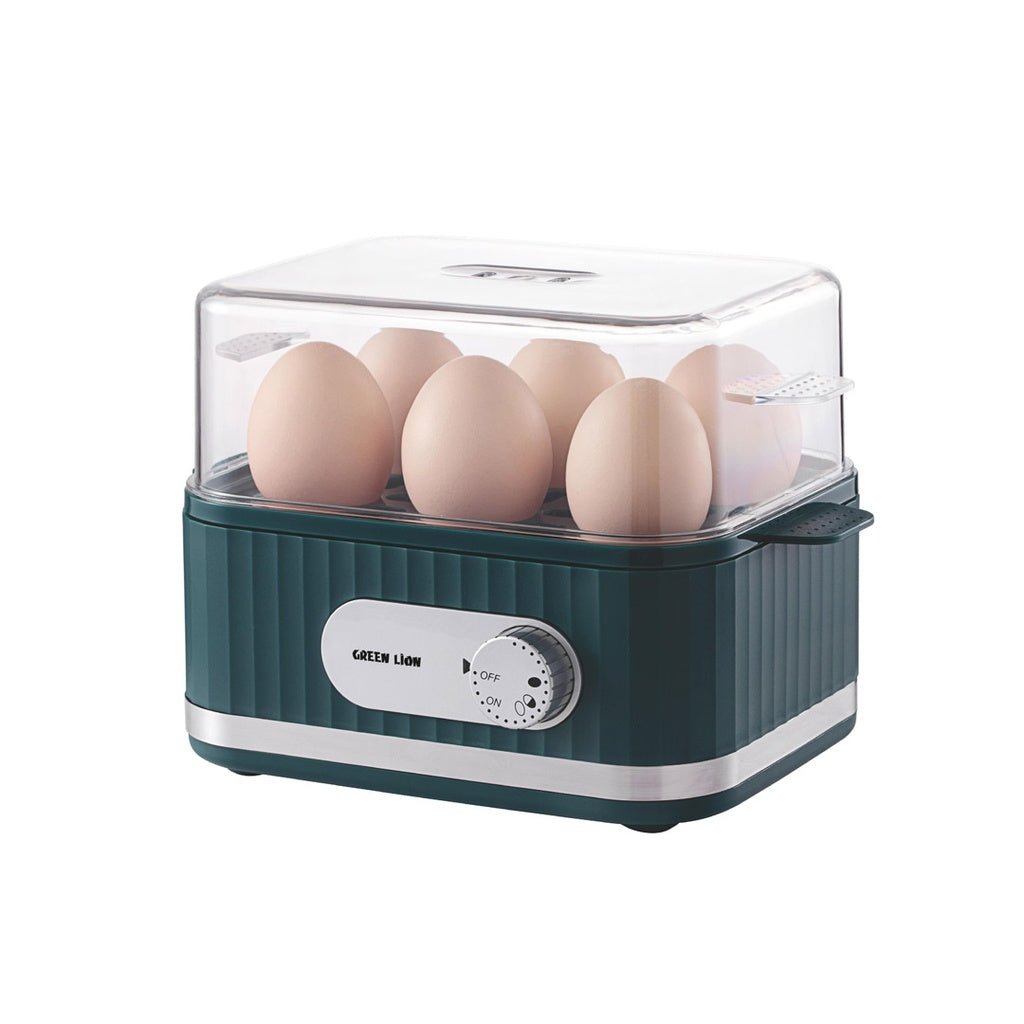Green Lion Smart Egg Cooker 6 Egg 400W Compact Boiler - Saif Al Najmi KwgadgetsGreen LionSaif Al Najmi KwGreen Lion Smart Egg Cooker 6 Egg 400W Compact Boiler
