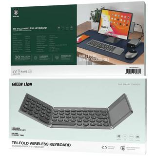 Green Lion Tri - Fold Wireless Keyboard Scissor Switch Gray - Saif Al Najmi KwKeyboardGreen LionSaif Al Najmi KwGreen Lion Tri - Fold Wireless Keyboard Scissor Switch Gray