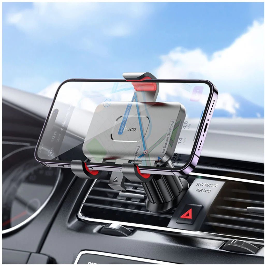 H21 Dragon automatic clamp car holder(air outlet) - Black - Saif Al Najmi KwMobile StandsHocoSaif Al Najmi KwHOCO H21132500H21 Dragon automatic clamp car holder(air outlet) - Black - Saif Al Najmi Kw