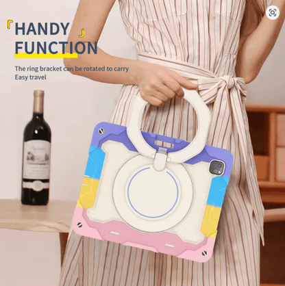 Heavy - Duty Shockproof ipad Case with 360° Rotating Kickstand & Hand Strap –Samsung Models - Saif Al Najmi KwSAMSUNG TABLET COVERSaif Al NajmiSaif Al Najmi KwSamsung Galaxy Tab A7 LiteRainbow redHeavy - Duty Shockproof ipad Case with 360° Rotating Kickstand & Hand Strap –Samsung Models