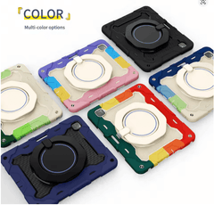 Heavy - Duty Shockproof ipad Case with 360° Rotating Kickstand & Hand Strap –Samsung Models - Saif Al Najmi KwSAMSUNG TABLET COVERSaif Al NajmiSaif Al Najmi KwSamsung Galaxy Tab A7 LiteRainbow redHeavy - Duty Shockproof ipad Case with 360° Rotating Kickstand & Hand Strap –Samsung Models