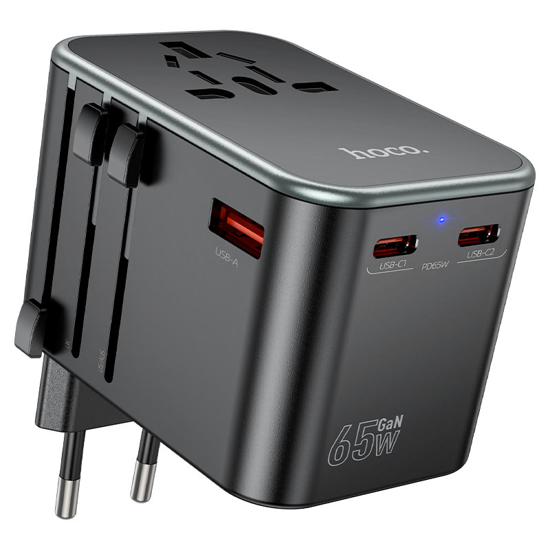 Hoco AC17 Supporter Conversion Charger PD65W EU / US / UK / AU - Saif Al Najmi Kw