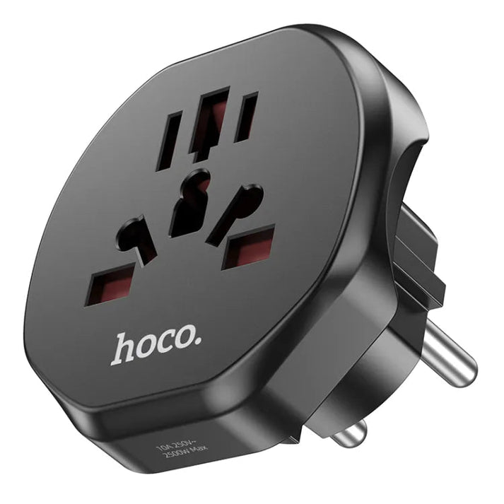 Hoco AC6 Unimpeded universal conversion plug(EU) - Black - Saif Al Najmi KwChargersHocoSaif Al Najmi KwHOCO AC6131627AC6 Unimpeded universal conversion plug(EU) - Black - Saif Al Najmi Kw