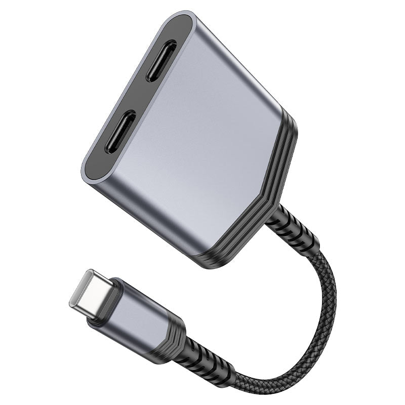 Hoco Adapter Type - C to 2 × Type - C “LS40” audio converter - Saif Al Najmi KwSaif Al Najmi KwSaif Al Najmi KwHoco Adapter Type - C to 2 × Type - C “LS40” audio converter