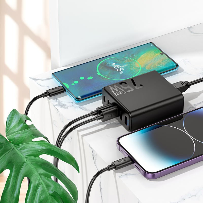Hoco C133B Earl Charging Station (75W PD45W + QC3.0 UK) - Saif Al Najmi KwDesktop ChargersHocoSaif Al Najmi KwC133BHoco C133B Earl Charging Station (75W PD45W + QC3.0 UK) - Saif Al Najmi Kw