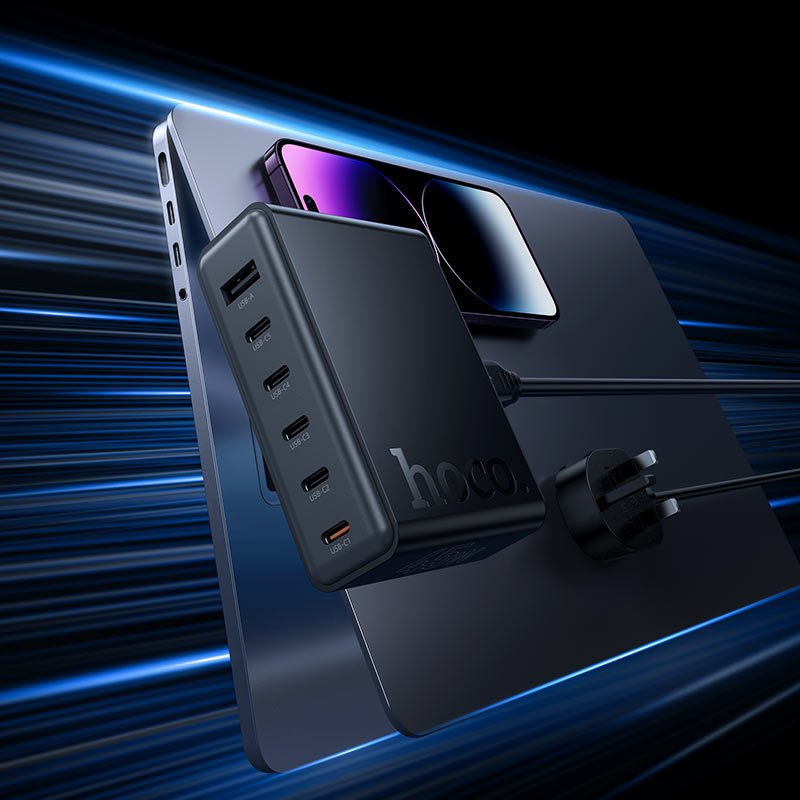 Hoco C150B Modern Charging Station – 45W PD Fast Charger with USB - C + USB - A Ports (UK Plug) - Saif Al Najmi KwChargersHocoSaif Al Najmi KwHoco C150B Modern Charging Station – 45W PD Fast Charger with USB - C + USB - A Ports (UK Plug)