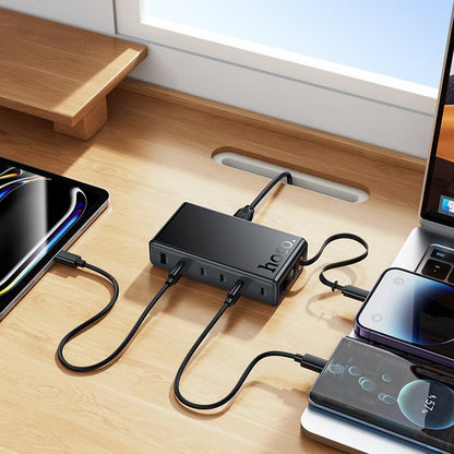 Hoco C151B Modern Charging Station – 50W PD Fast Charger, USB - C + USB - A (UK Plug) - Saif Al Najmi KwChargersHocoSaif Al Najmi KwHoco C151B Modern Charging Station – 50W PD Fast Charger, USB - C + USB - A (UK Plug)