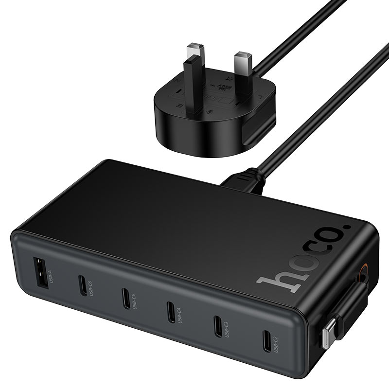 Hoco C151B Modern Charging Station – 50W PD Fast Charger, USB - C + USB - A (UK Plug) - Saif Al Najmi KwChargersHocoSaif Al Najmi KwHoco C151B Modern Charging Station – 50W PD Fast Charger, USB - C + USB - A (UK Plug)