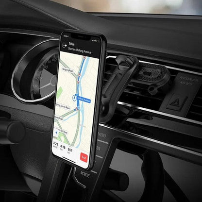 HOCO CA68 Double Air Outlet Magnetic Car Holder – Dual Vent Phone Mount - Saif Al Najmi KwPhone HolderHocoSaif Al Najmi KwHOCO CA68 Double Air Outlet Magnetic Car Holder – Dual Vent Phone Mount