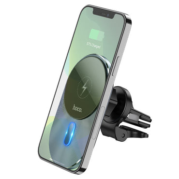 HOCO CA91 Magic Magnetic Wireless Car Charger – Air Vent Mount (15W) - Saif Al Najmi KwCar ChargersHocoSaif Al Najmi KwHOCO CA91 Magic Magnetic Wireless Car Charger – Air Vent Mount (15W)