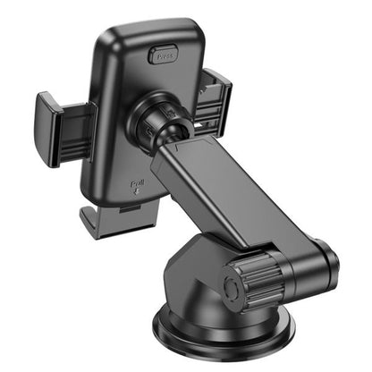 Hoco CA95 Polaris Telescopic Car Phone Holder – Suction Mount (Black) - Saif Al Najmi KwPhone HolderHocoSaif Al Najmi KwHoco CA95 Polaris Telescopic Car Phone Holder – Suction Mount (Black)