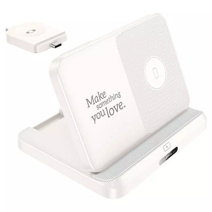 Hoco CQ7 wireless charging desktop stand 15W output,charging for phone, headset and smartwatch - Saif Al Najmi KwWireless ChargersSaif Al Najmi KwSaif Al Najmi KwWhiteHoco CQ7 wireless charging desktop stand 15W output,charging for phone, headset and smartwatch