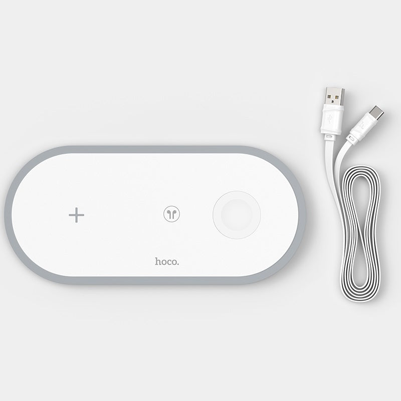 Hoco Wireless charger “CW24 Handsome” 3-in-1 tabletop charging dock 10w