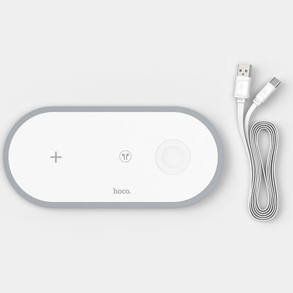 Hoco Wireless charger “CW24 Handsome” 3-in-1 tabletop charging dock 10w