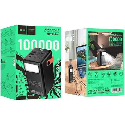 HOCO DB03 Max Centurion 100000mAh 65W Power Bank with Lamp - Saif Al Najmi KwPOWER STATIONHocoSaif Al Najmi KwHOCO DB03 Max Centurion 100000mAh 65W Power Bank with Lamp