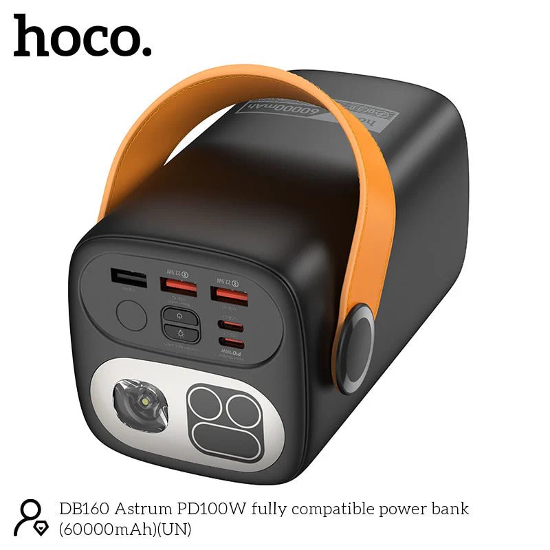 HOCO DB160 Astrum 60000mAh Power Bank PD100W Black - Saif Al Najmi KwPower BanksHocoSaif Al Najmi KwHOCO DB160 Astrum 60000mAh Power Bank PD100W Black