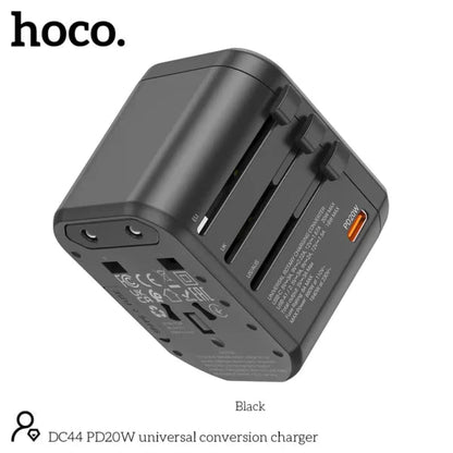 Hoco DC44 PD20W Three Ports Fast Universal Travel Conversion Wall Charger - Saif Al Najmi KwChargersHocoSaif Al Najmi KwHOCO DC44131388Hoco DC44 PD20W Three Ports Fast Universal Travel Conversion Wall Charger - Saif Al Najmi Kw