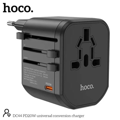 Hoco DC44 PD20W Three Ports Fast Universal Travel Conversion Wall Charger - Saif Al Najmi KwChargersHocoSaif Al Najmi KwHOCO DC44131388Hoco DC44 PD20W Three Ports Fast Universal Travel Conversion Wall Charger - Saif Al Najmi Kw