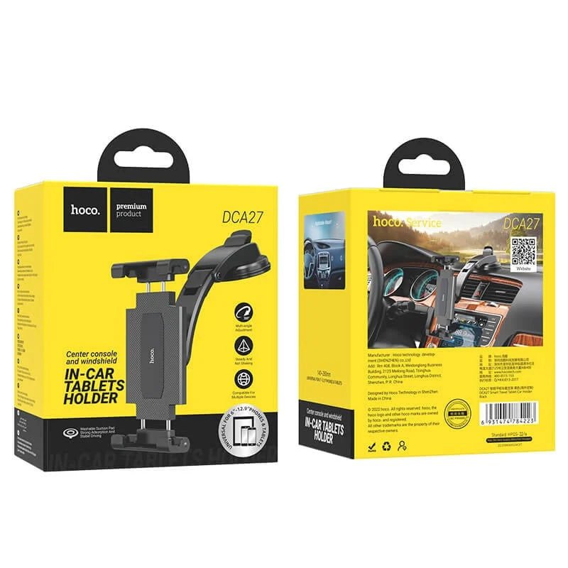 Hoco DCA27 Tablet & Phone Holder – 12.9" Dash Suction Mount - Saif Al Najmi KwPhone HolderHocoSaif Al Najmi KwHoco DCA27 Tablet & Phone Holder – 12.9" Dash Suction Mount