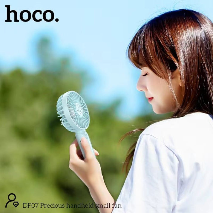 HOCO DF07 Mini Handheld Fan 1200 mAh Battery with Phone Holder - Saif Al Najmi KwFansHocoSaif Al Najmi KwDF07-blueBlueHOCO DF07 Mini Handheld Fan 1200 mAh Battery with Phone Holder