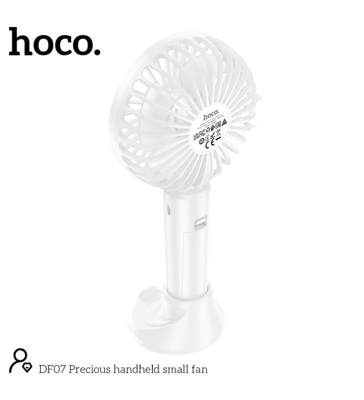 HOCO DF07 Mini Handheld Fan 1200 mAh Battery with Phone Holder - Saif Al Najmi KwFansHocoSaif Al Najmi KwDF07-white132943WhiteHOCO DF07 Mini Handheld Fan 1200 mAh Battery with Phone Holder - Saif Al Najmi Kw
