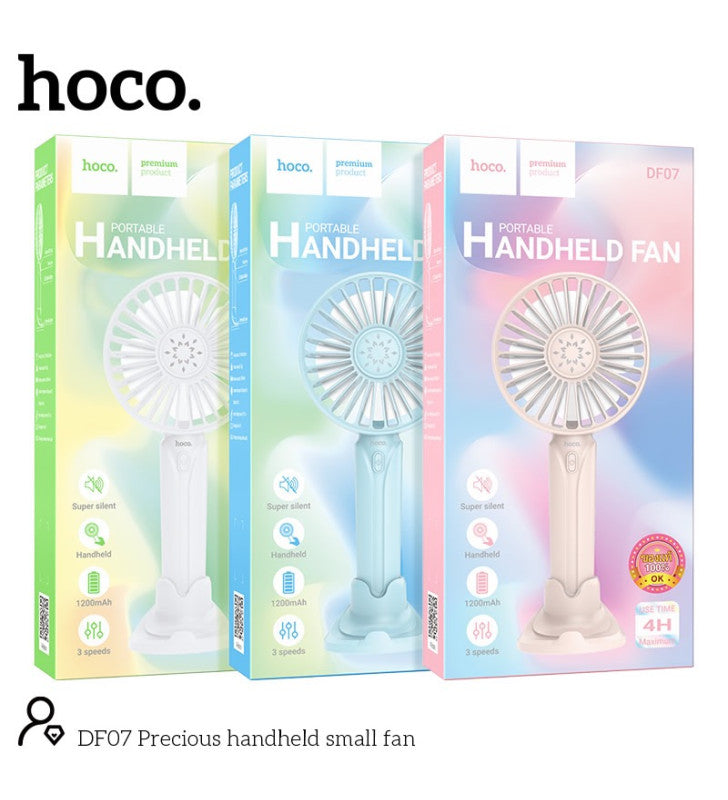 HOCO DF07 Mini Handheld Fan 1200 mAh Battery with Phone Holder