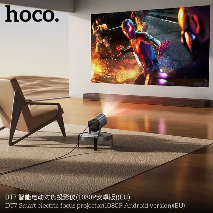 HOCO DT7 1080P HD Smart Android Cinematic Projector - Saif Al Najmi KwPROJECTORHocoSaif Al Najmi KwHOCO DT7 1080P HD Smart Android Cinematic Projector