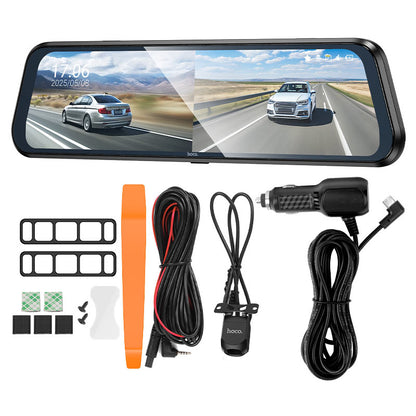 Hoco DV16 Mirror Dual - Channel Dash Cam – 9.66″ Touch Display, Front + Rear Recording - Saif Al Najmi KwCar Dash CameraHocoSaif Al Najmi KwHoco DV16 Mirror Dual - Channel Dash Cam – 9.66″ Touch Display, Front + Rear Recording