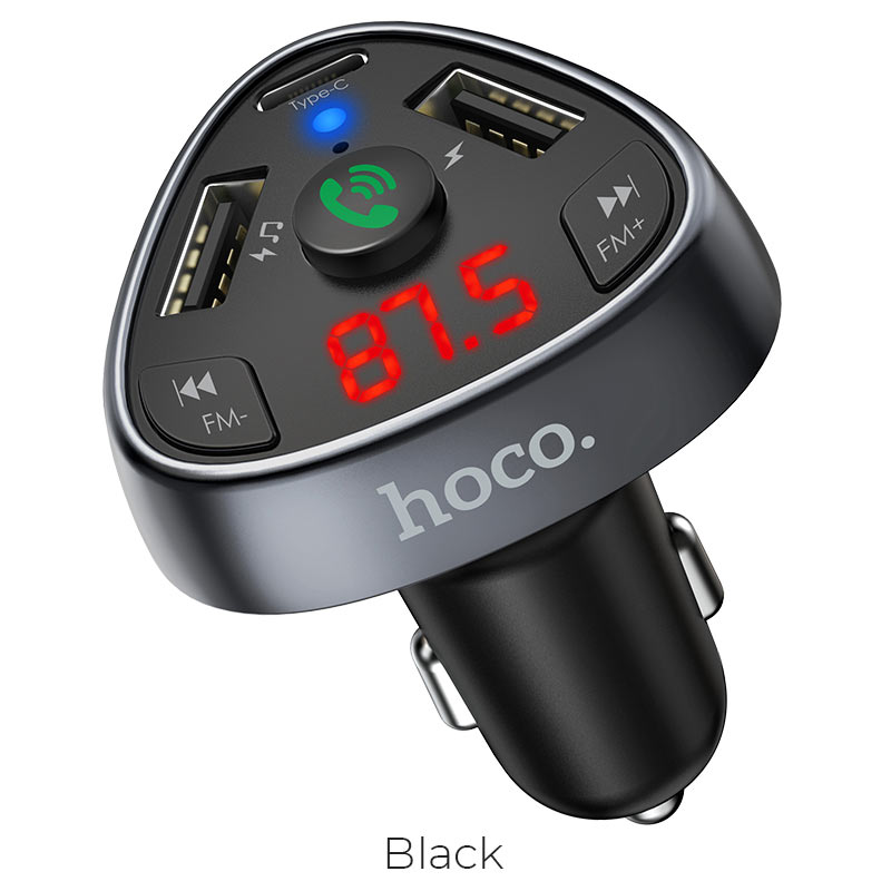 Hoco E51 Car Charger With BT FM Transmitter Type-C 18W - Saif Al Najmi Kw