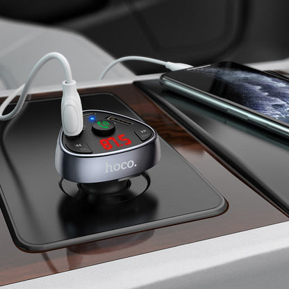 Hoco E51 Car Charger With BT FM Transmitter Type-C 18W - Saif Al Najmi Kw