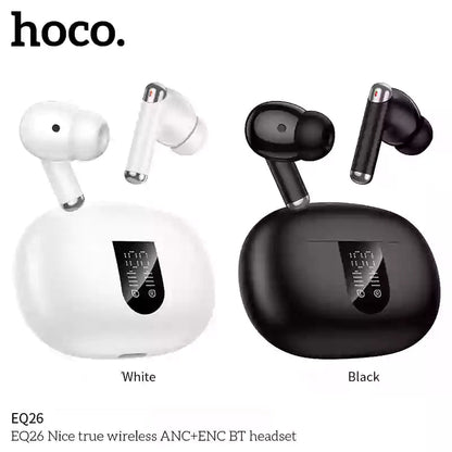 HOCO EQ26 NICE True Wireless Bluetooth Headset – ANC + ENC Noise Cancelling - Saif Al Najmi KwEarpodsHocoSaif Al Najmi KwWhiteHOCO EQ26 NICE True Wireless Bluetooth Headset – ANC + ENC Noise Cancelling
